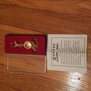 Vintage NEW Cloisonne Enamel Keychain